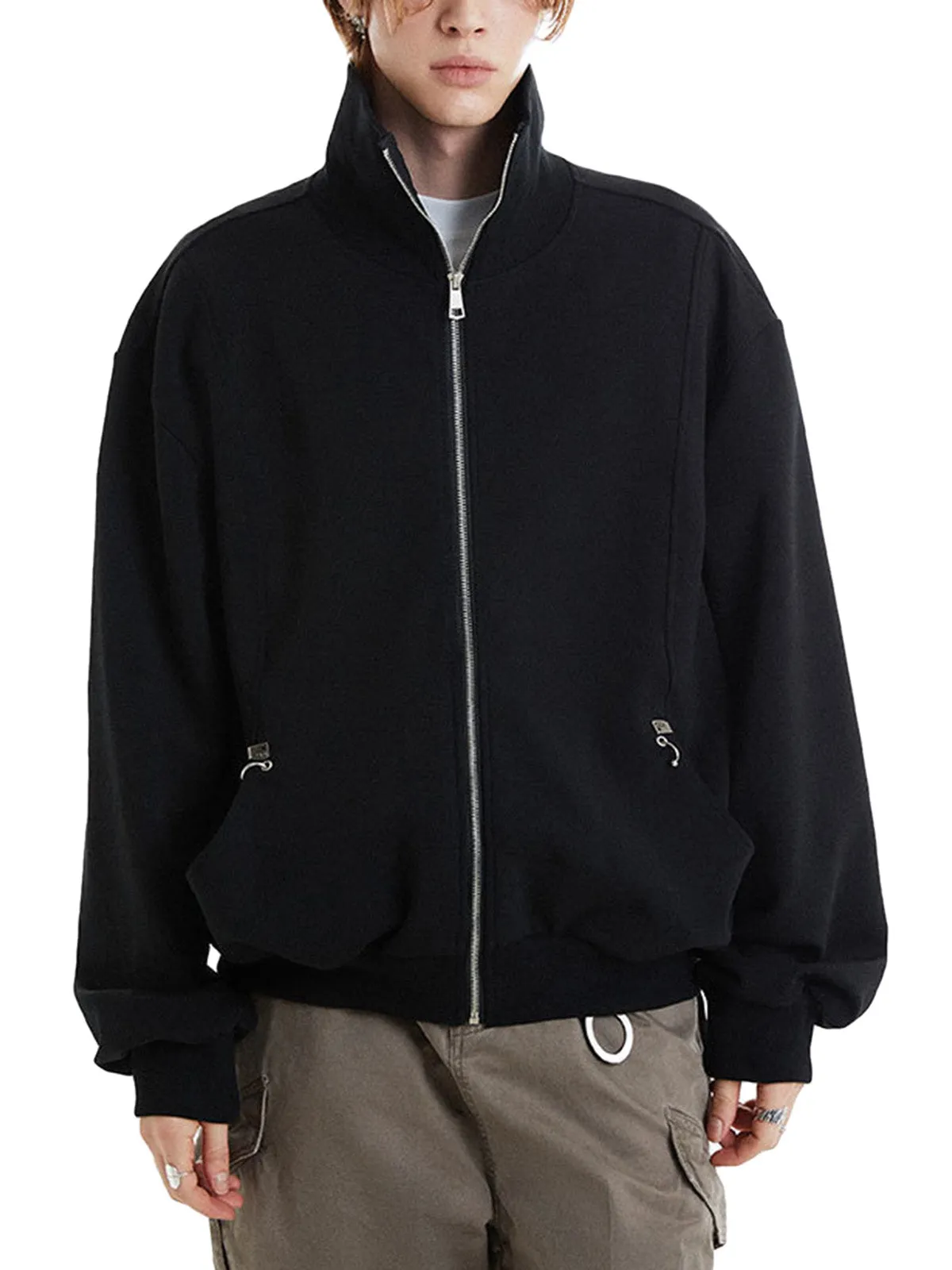 Thesupermade Stand Collar Zip Up Jacket sold by Thesupermade product image thumbnail 4