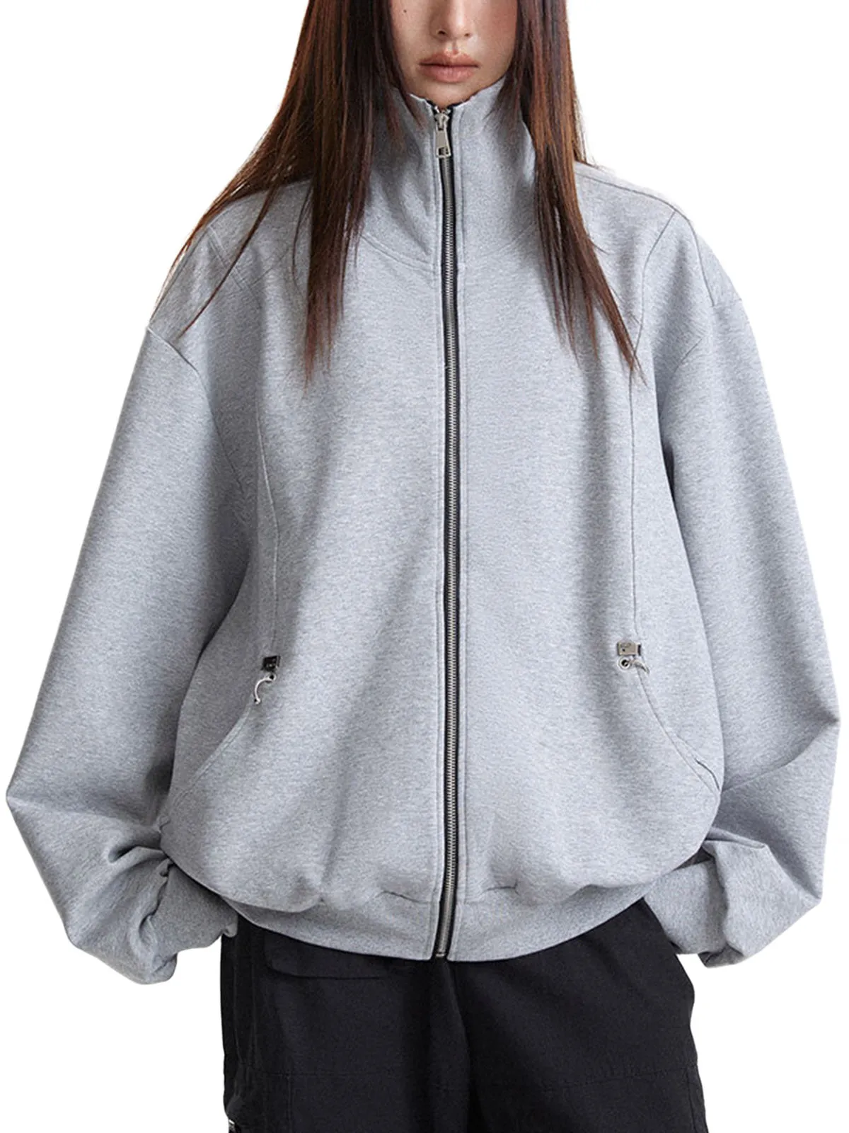 Thesupermade Stand Collar Zip Up Jacket sold by Thesupermade product image thumbnail 3