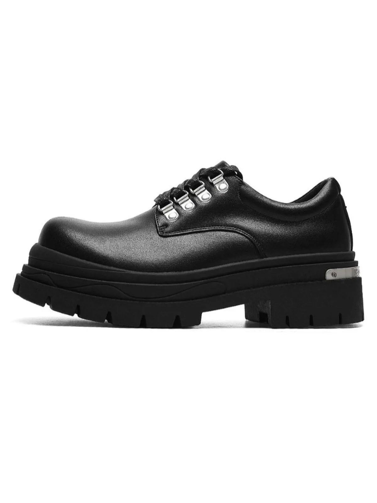 Thesupermade Big Head Derby Metal Decoration Leather Shoes sold by Thesupermade