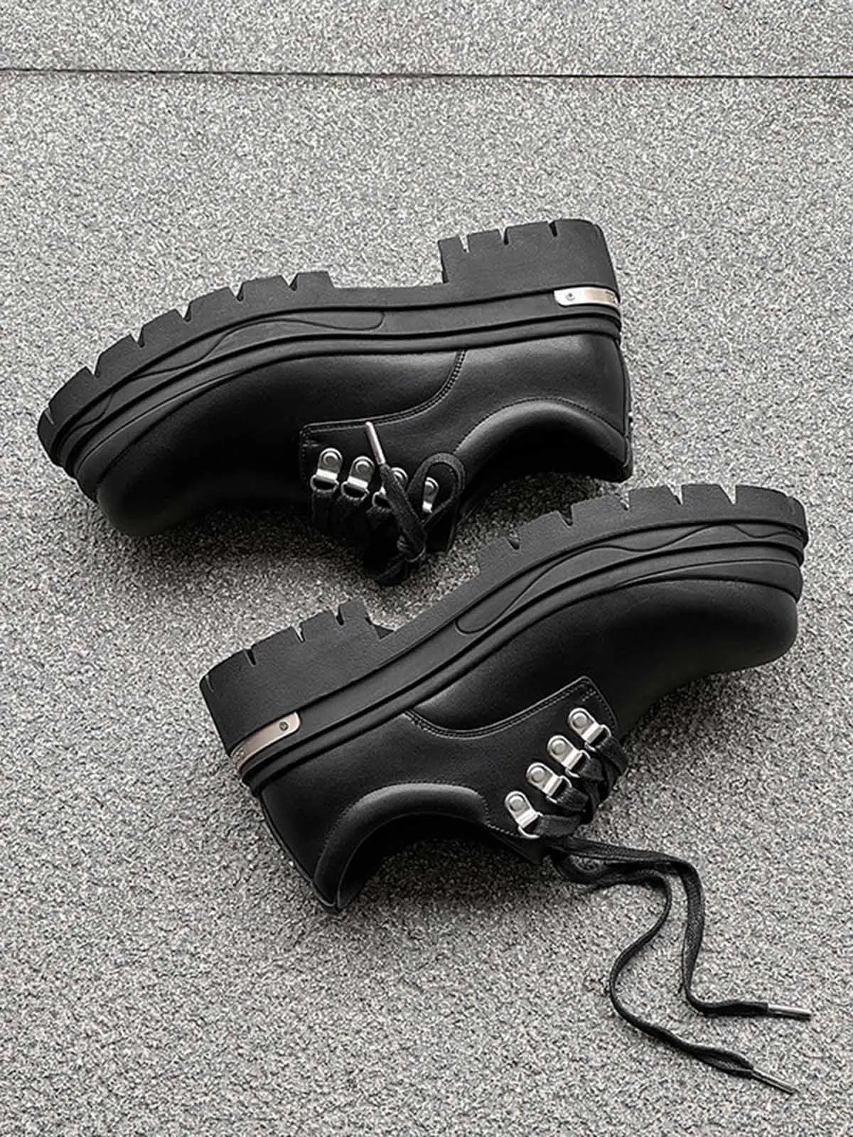 Thesupermade Big Head Derby Metal Decoration Leather Shoes sold by Thesupermade product image thumbnail 5