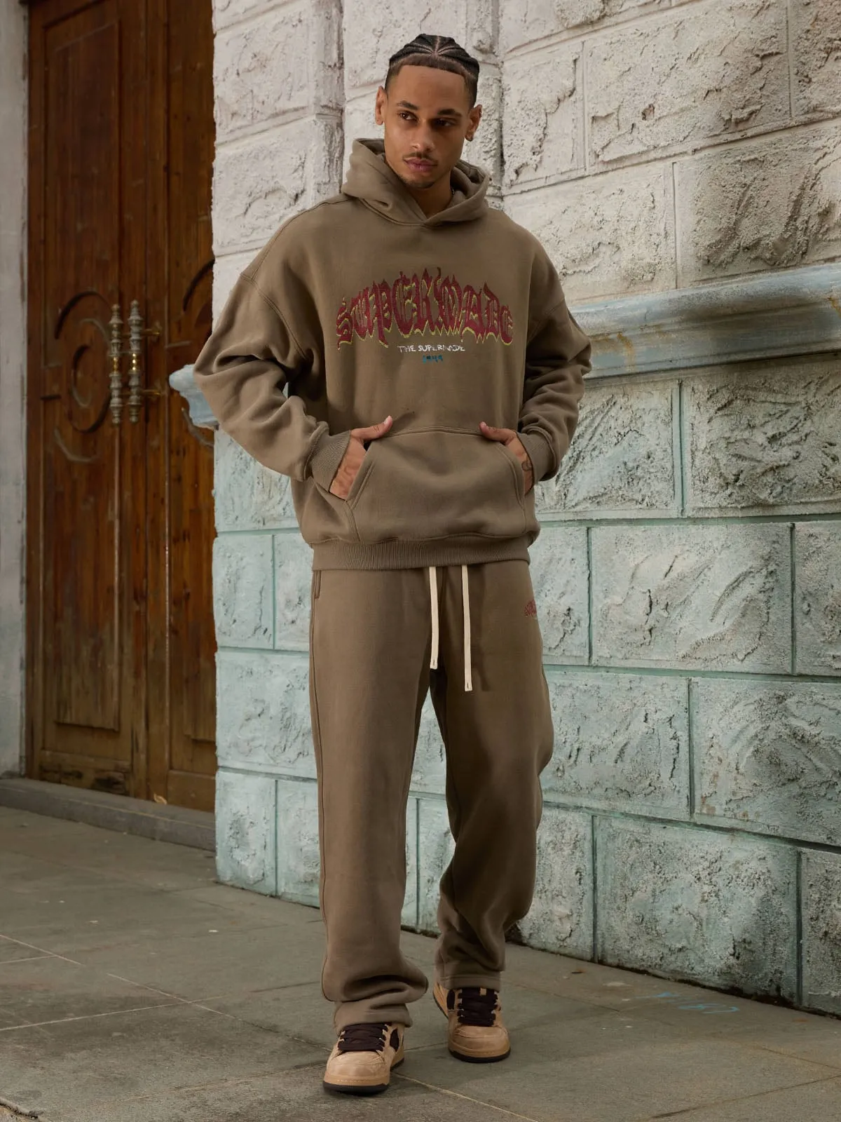 Thesupermade Oversized Graphic Hoodie Set sold by Thesupermade