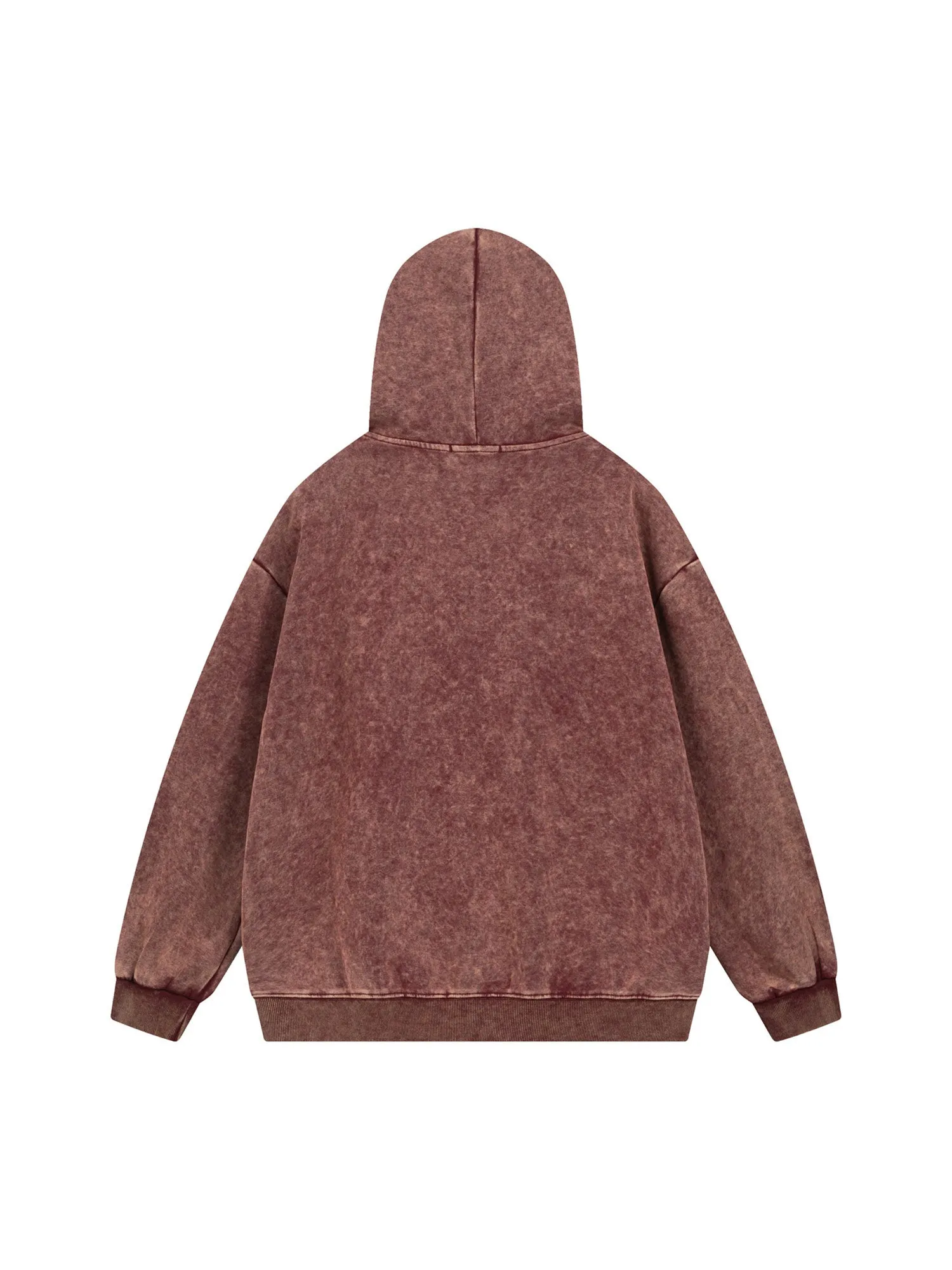 Thesupermade Washed Flame Printed Hooded Fleece Sweatshirt sold by Thesupermade product image thumbnail 4