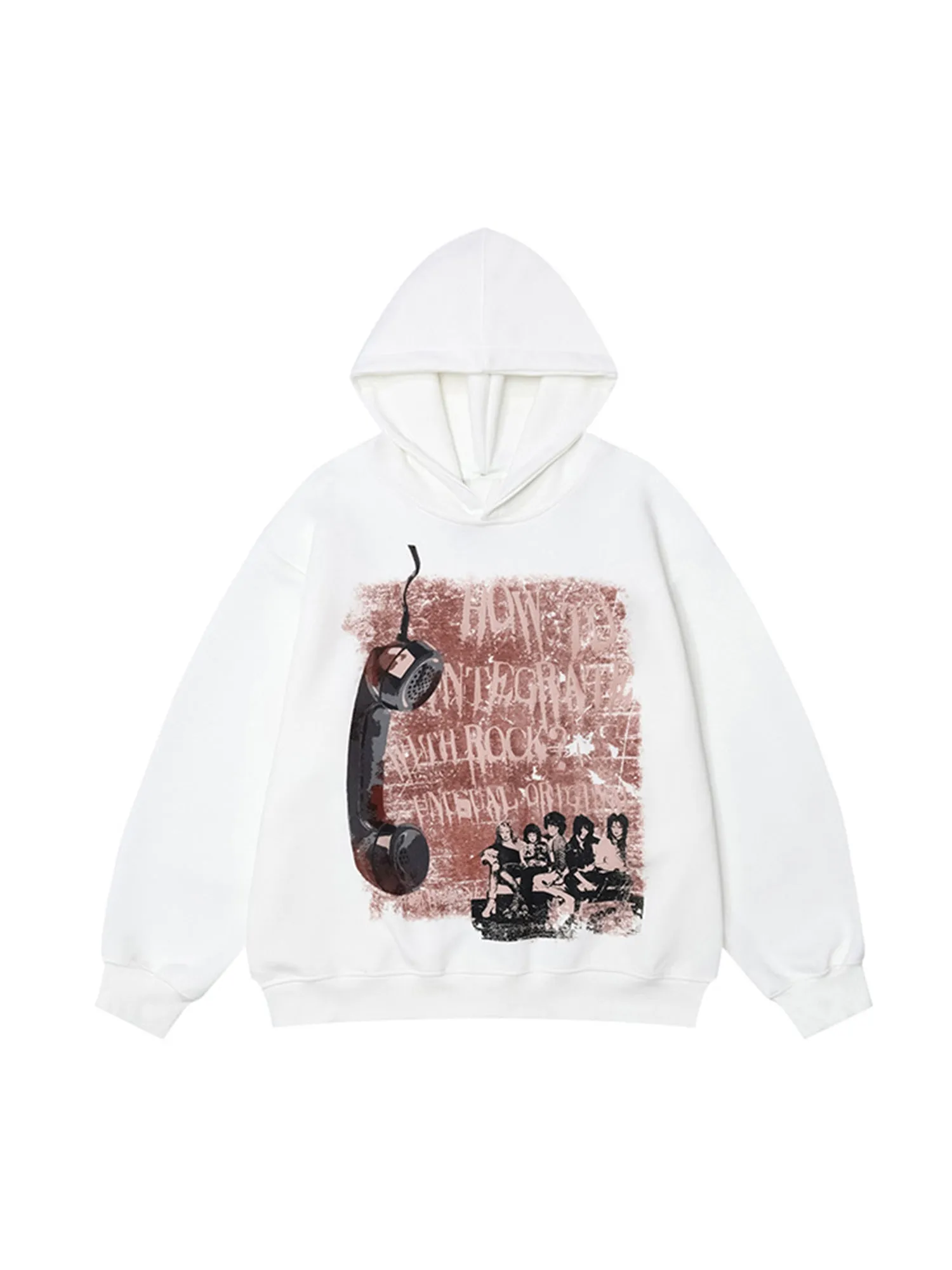 Thesupermade Telephone Graffiti Pullover Hoodie sold by Thesupermade product image thumbnail 2