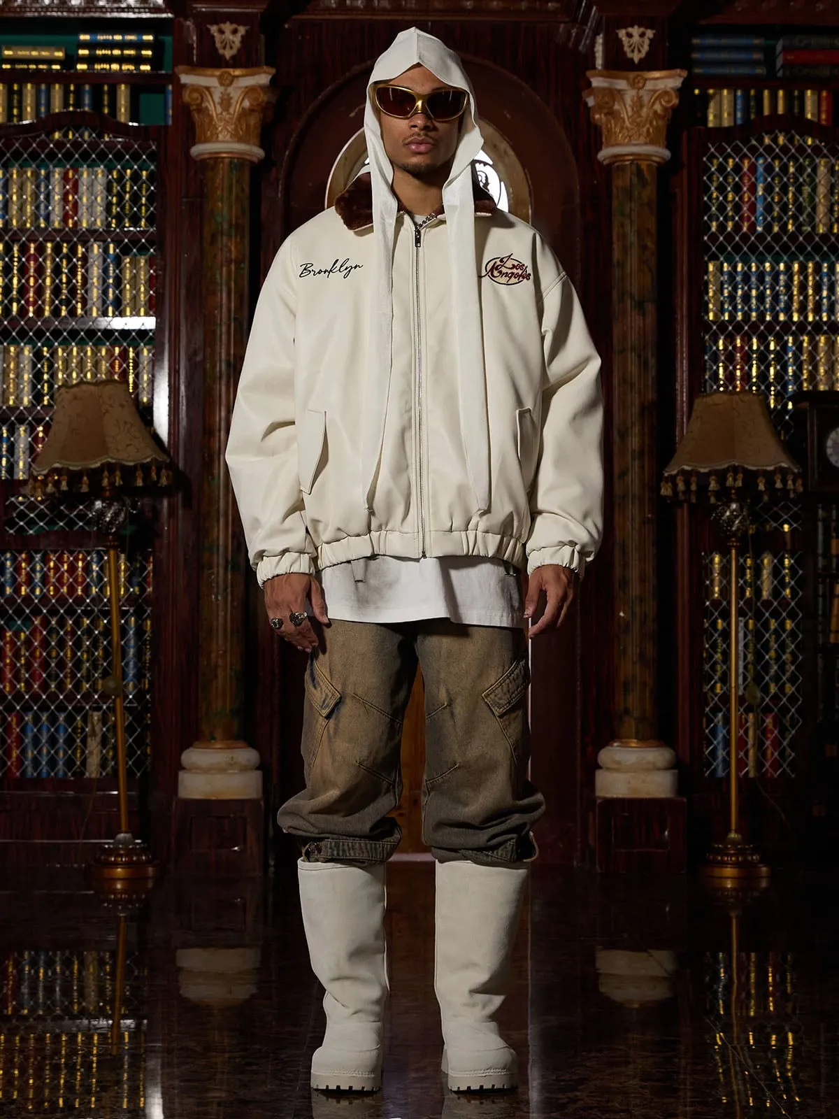 Thesupermade Flap Design Pleated Baggy Jeans - 2218 sold by Thesupermade product image thumbnail 3