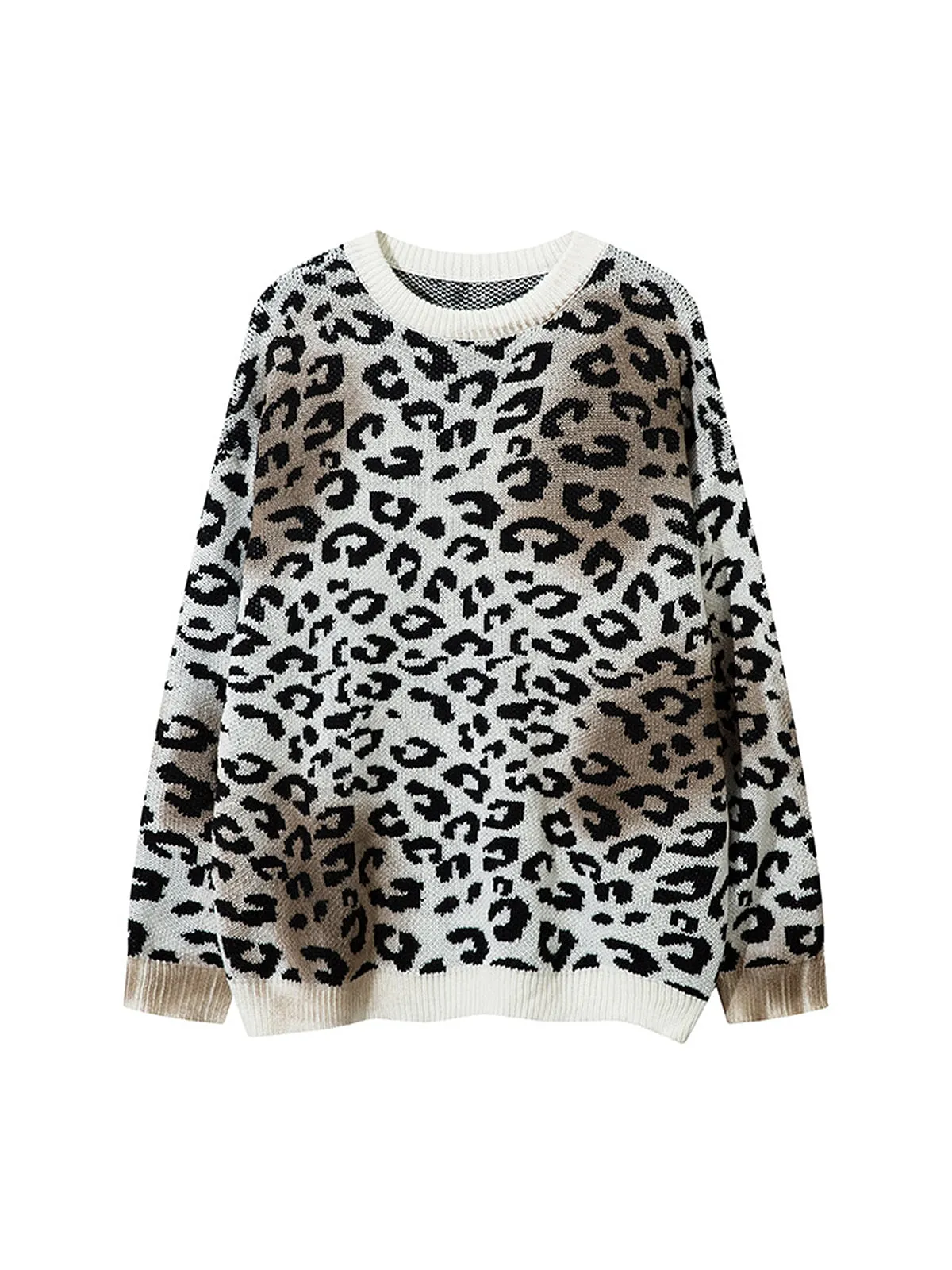 Thesupermade Tie-dye Cheetah Jacquard Sweater sold by Thesupermade product image thumbnail 2
