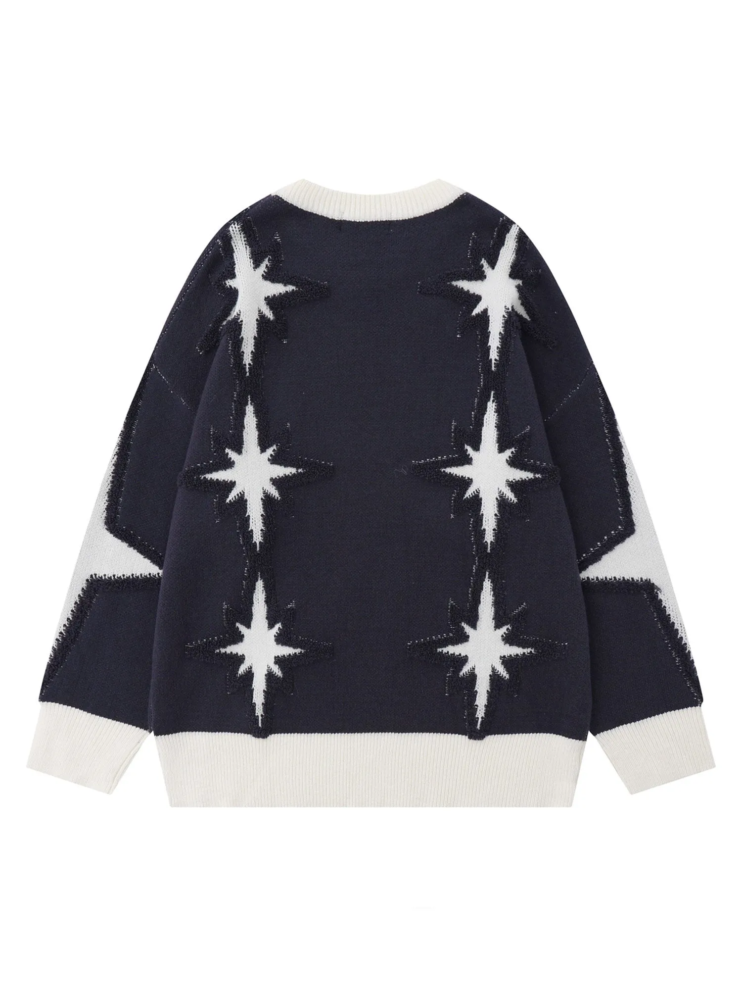 Thesupermade Star Jacquard Crew Neck Sweater sold by Thesupermade product image thumbnail 4