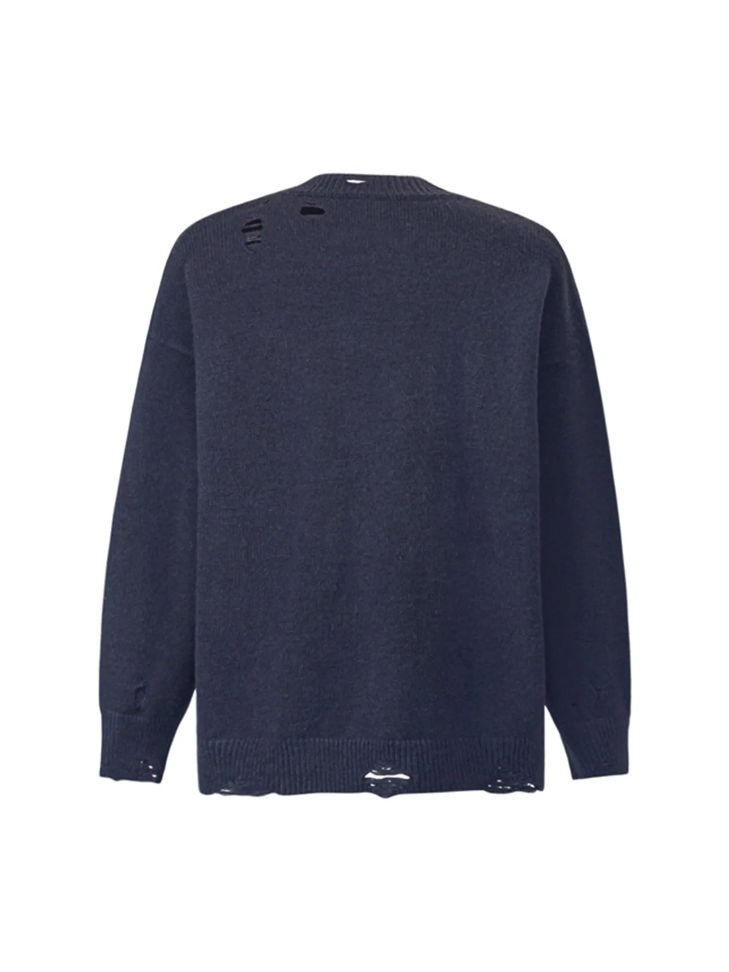 Thesupermade Distressed Spider Web Crew Neck Sweater sold by Thesupermade product image thumbnail 3