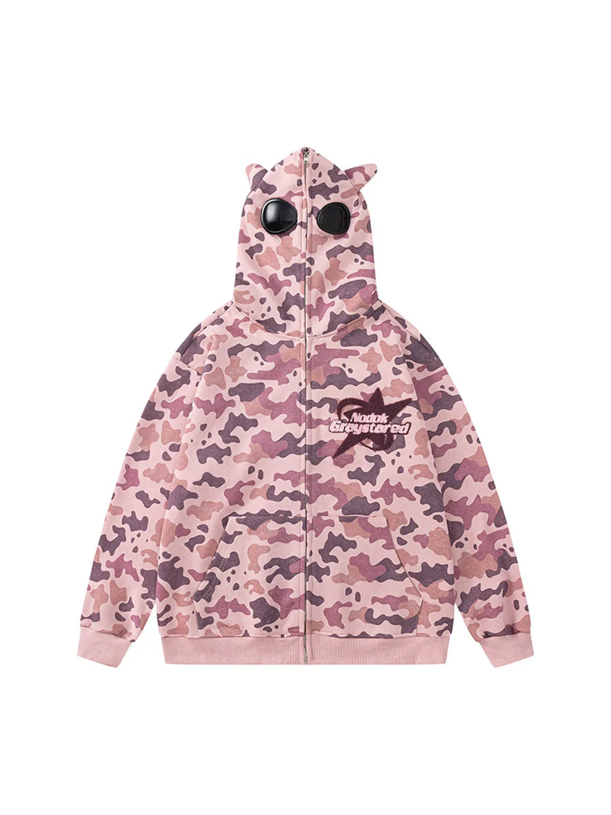 Thesupermade Camouflage Sunglasses Full Zip Hoodie sold by Thesupermade product image thumbnail 2