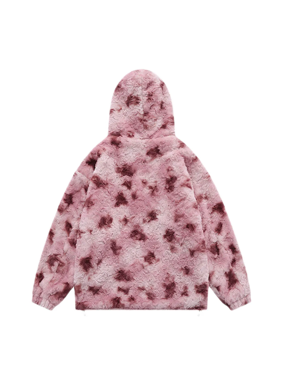 Thesupermade Letter Embroidered Hooded Fleece Sherpa Jacket - 2274 sold by Thesupermade product image thumbnail 3