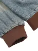 Thesupermade Alphabet Patch Embroidered Quilted Denim Bomber Jacket - 2311 sold by Thesupermade