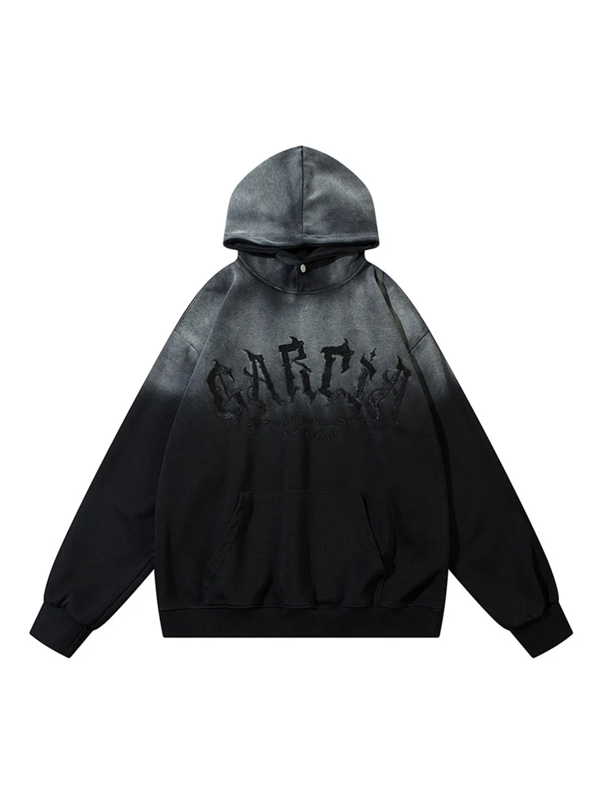 Thesupermade Patch Lettering Embroidered Gradient Color Hoodie sold by Thesupermade product image thumbnail 2