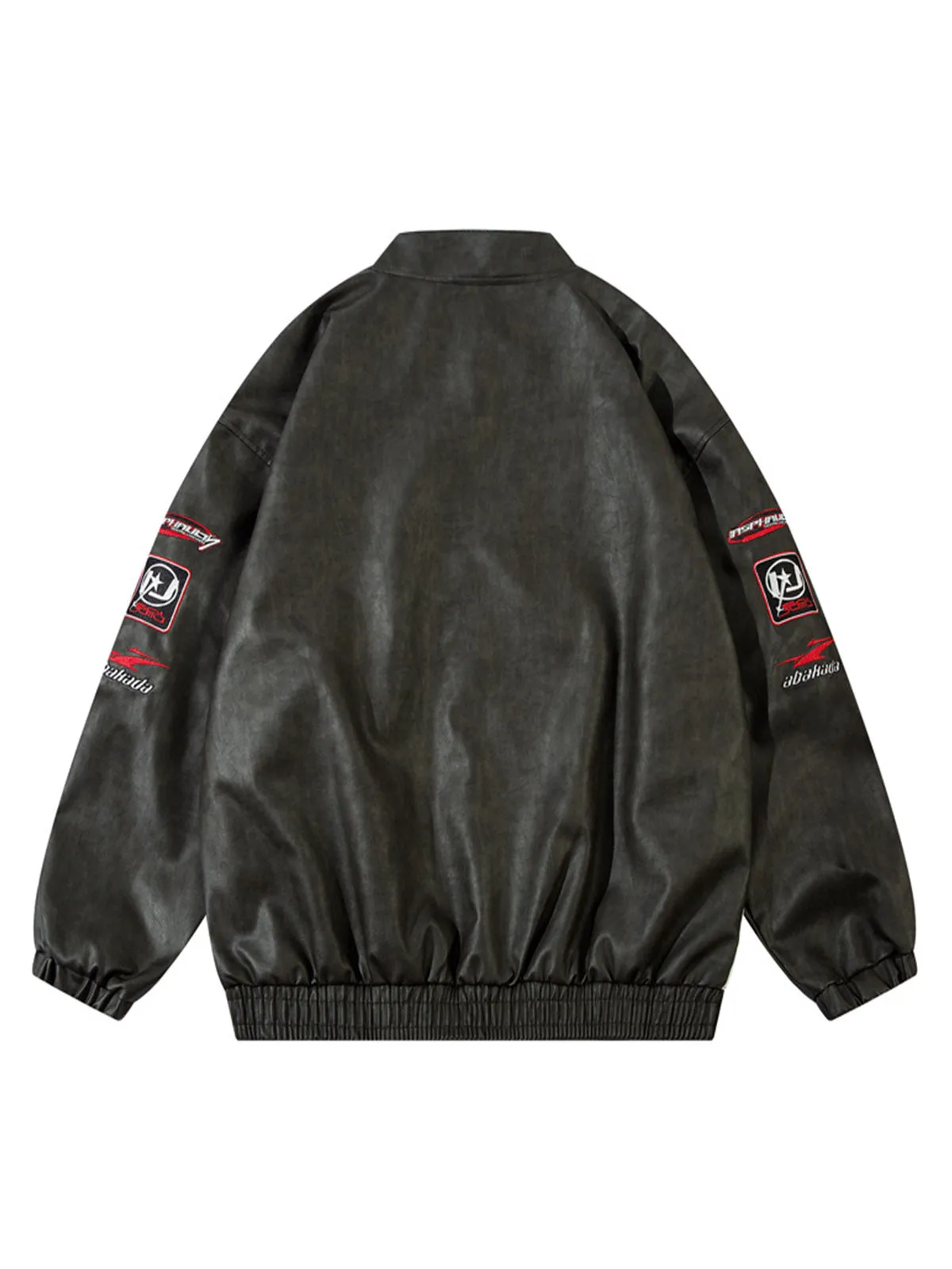 Thesupermade Contrast Stitching Motorcycle PU Leather Jacket sold by Thesupermade product image thumbnail 4