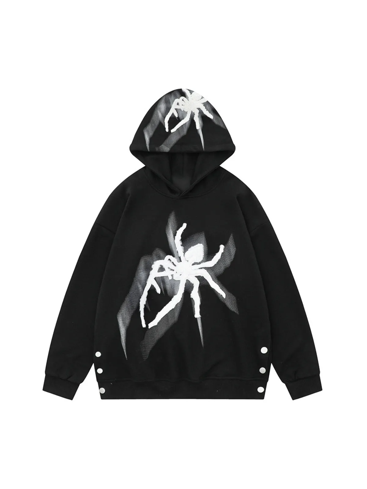 Thesupermade Flocked Spider Hooded Sweatshirt sold by Thesupermade
