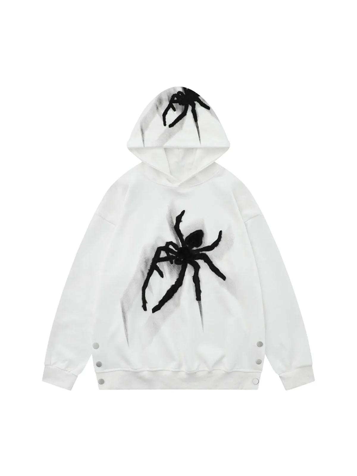 Thesupermade Flocked Spider Hooded Sweatshirt sold by Thesupermade product image thumbnail 2