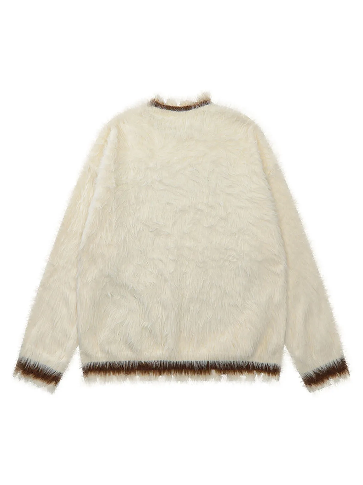 Thesupermade Retro Letter Fluffy Knit Sweater sold by Thesupermade product image thumbnail 4