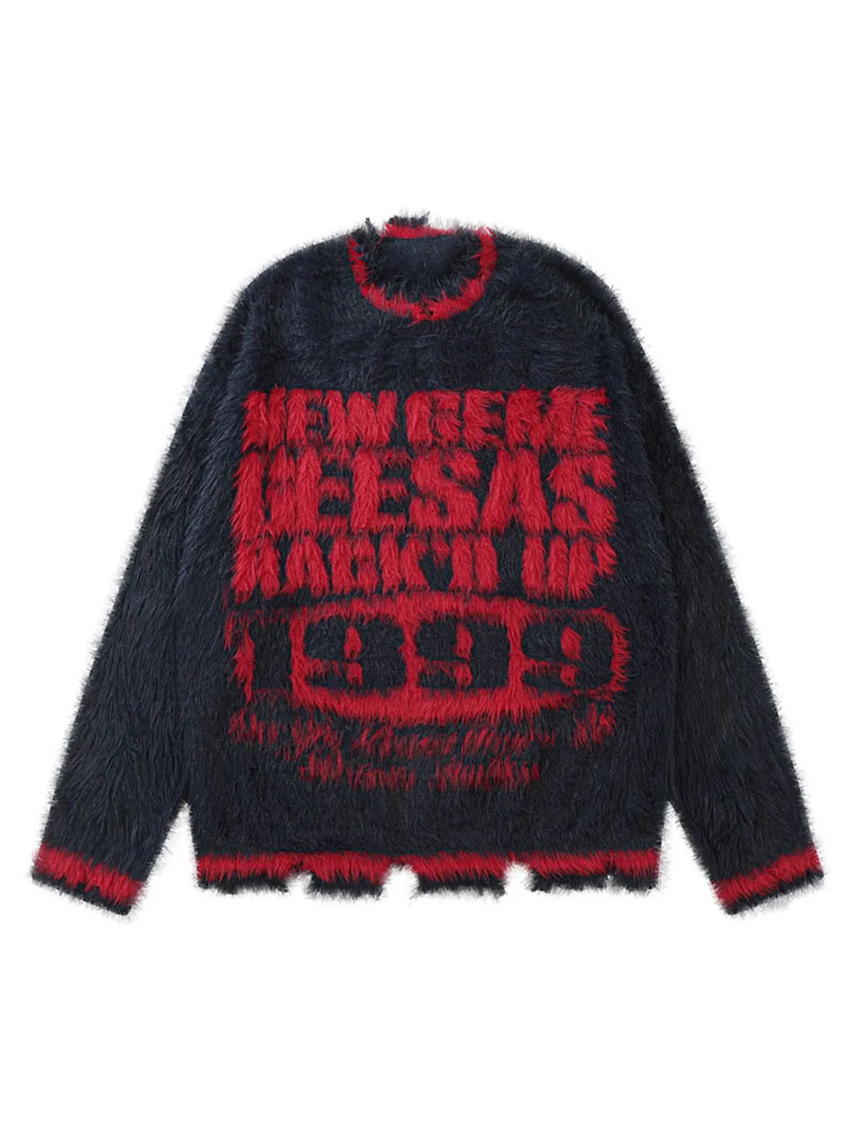 Thesupermade Retro Letter Fluffy Knit Sweater sold by Thesupermade product image thumbnail 2