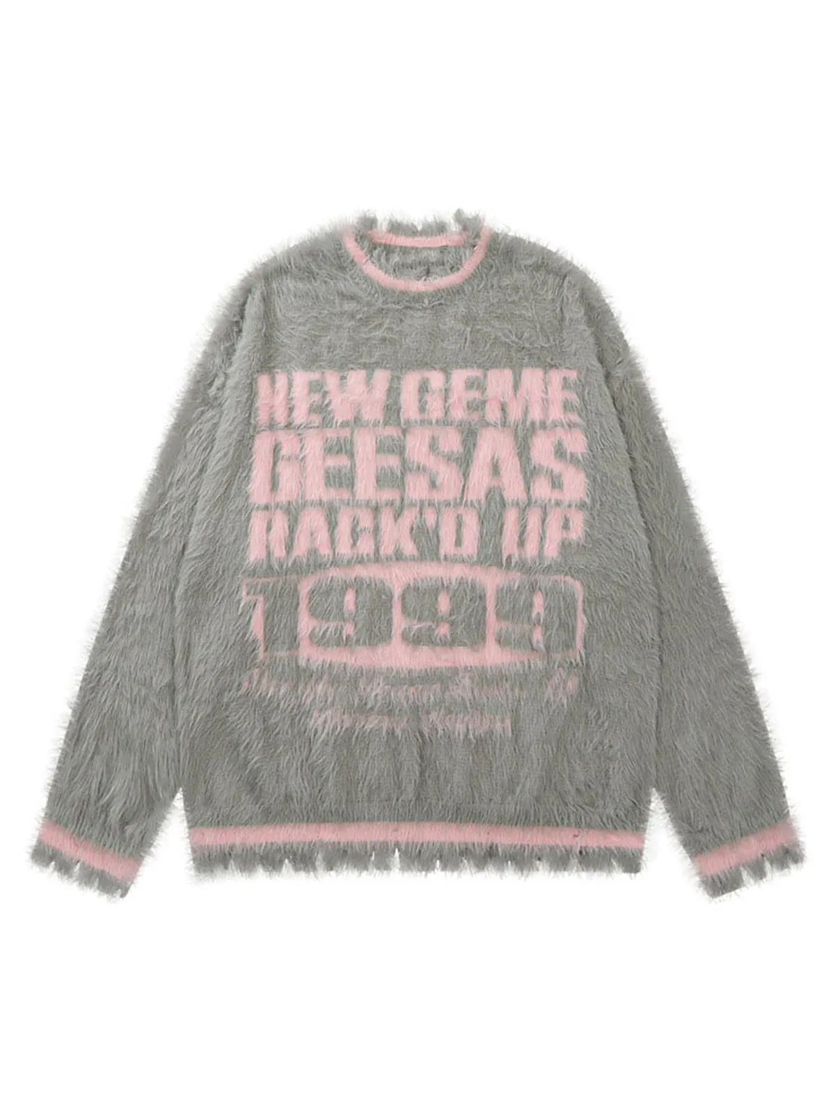 Thesupermade Retro Letter Fluffy Knit Sweater sold by Thesupermade product image thumbnail 3