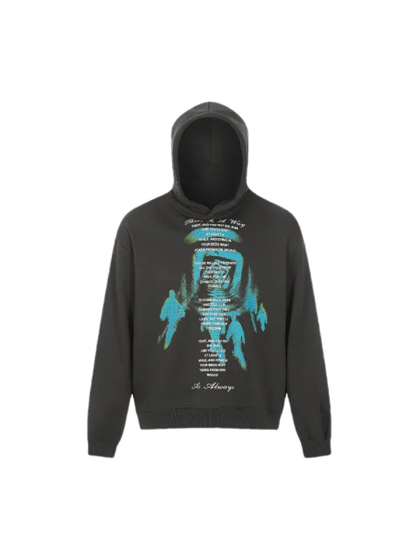 Thesupermade Abstract Portrait Hooded Sweatshirt sold by Thesupermade