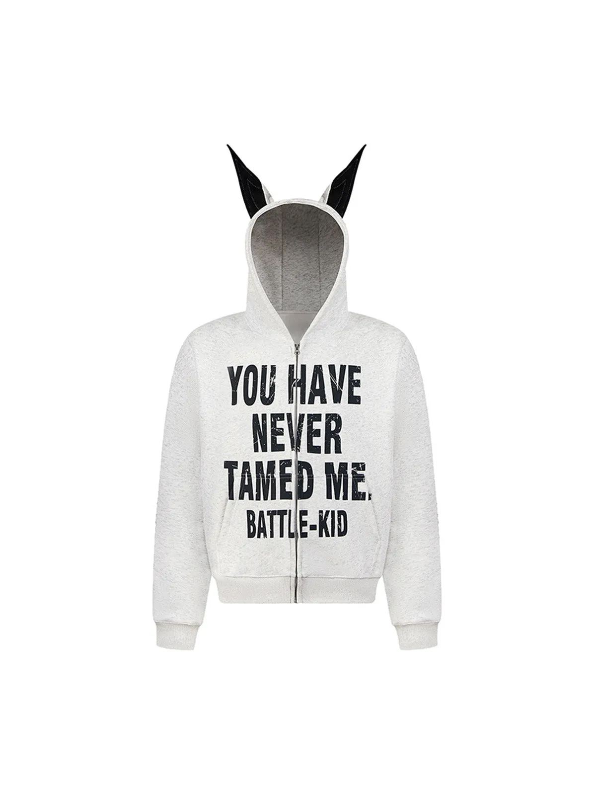 Thesupermade Mottled Letter Graphic Hooded Sweatshirt - 2227 sold by Thesupermade