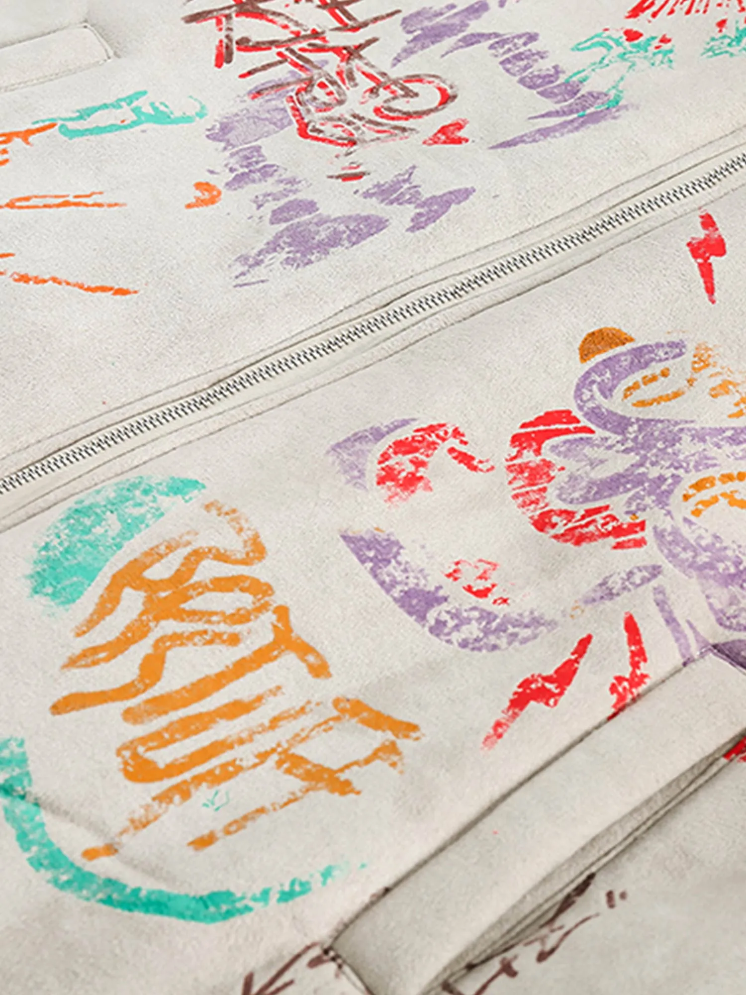 Thesupermade Graffiti Print Sherpa Jacket sold by Thesupermade product image thumbnail 4