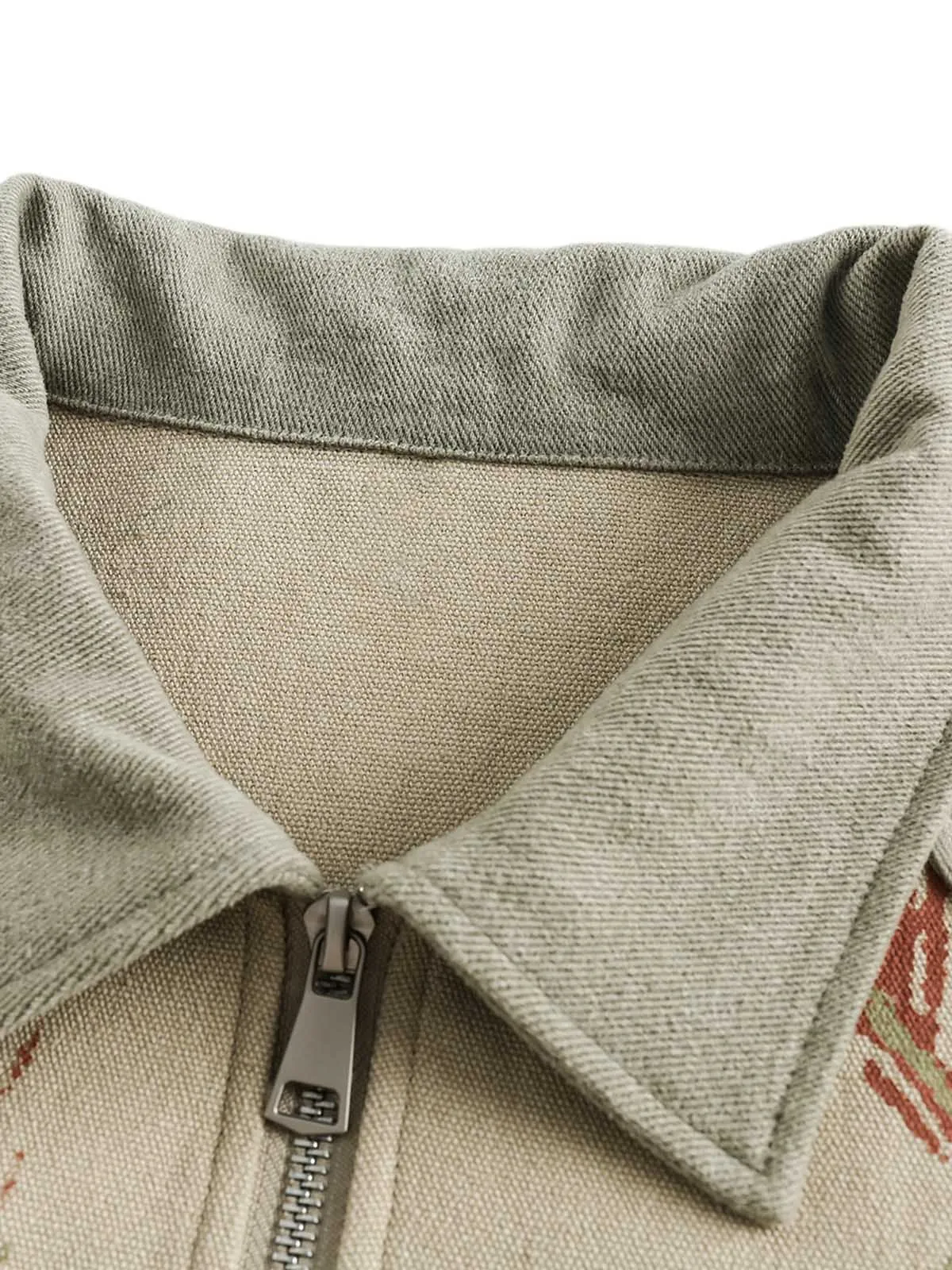 Thesupermade Graffiti Patchwork Lapel Denim Jacket - 2224 sold by Thesupermade product image thumbnail 3