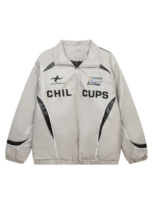 Thesupermade Racing Style Patchwork Leather Jacket sold by Thesupermade