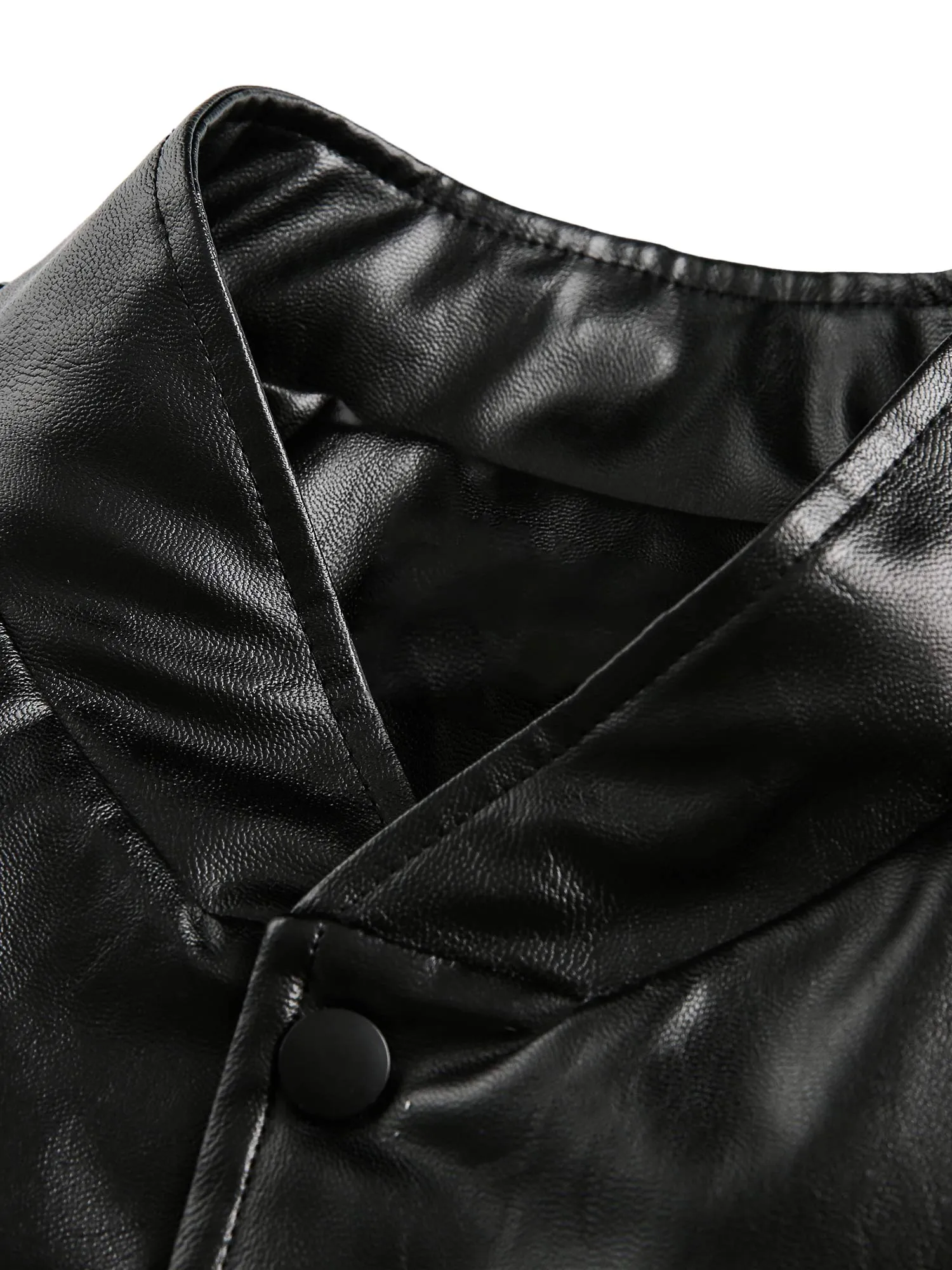 Thesupermade Camouflage Stitching PU Leather Quilted Jacket sold by Thesupermade product image thumbnail 3