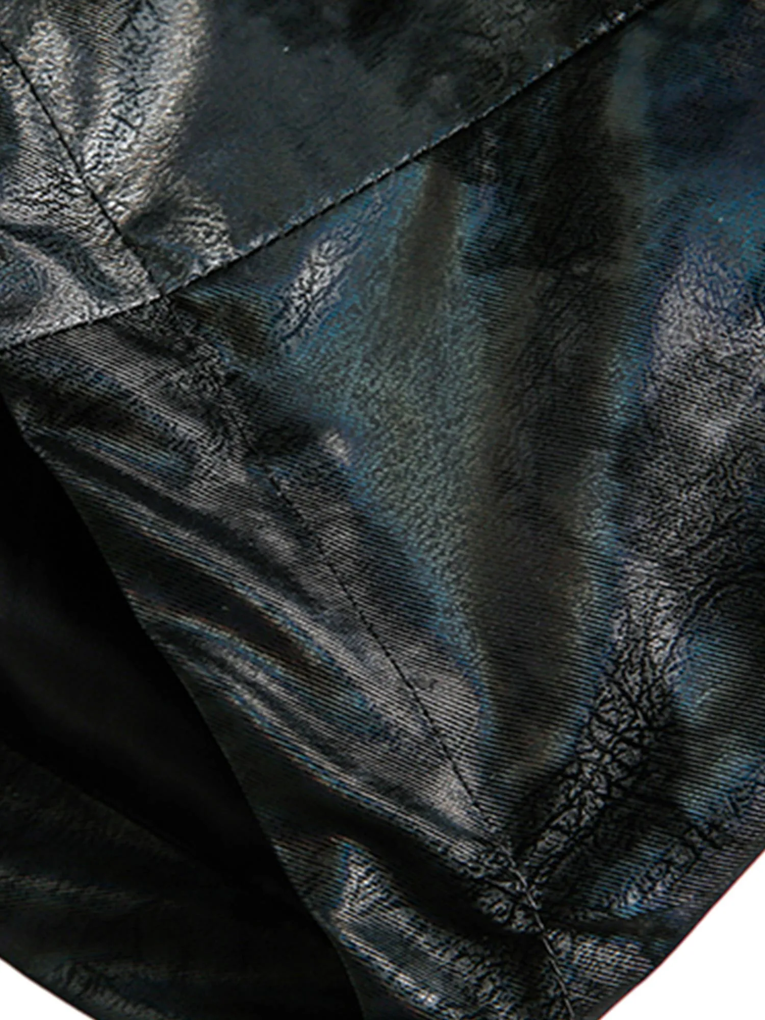 Thesupermade Floral Stand Collar Leather Jacket sold by Thesupermade product image thumbnail 5