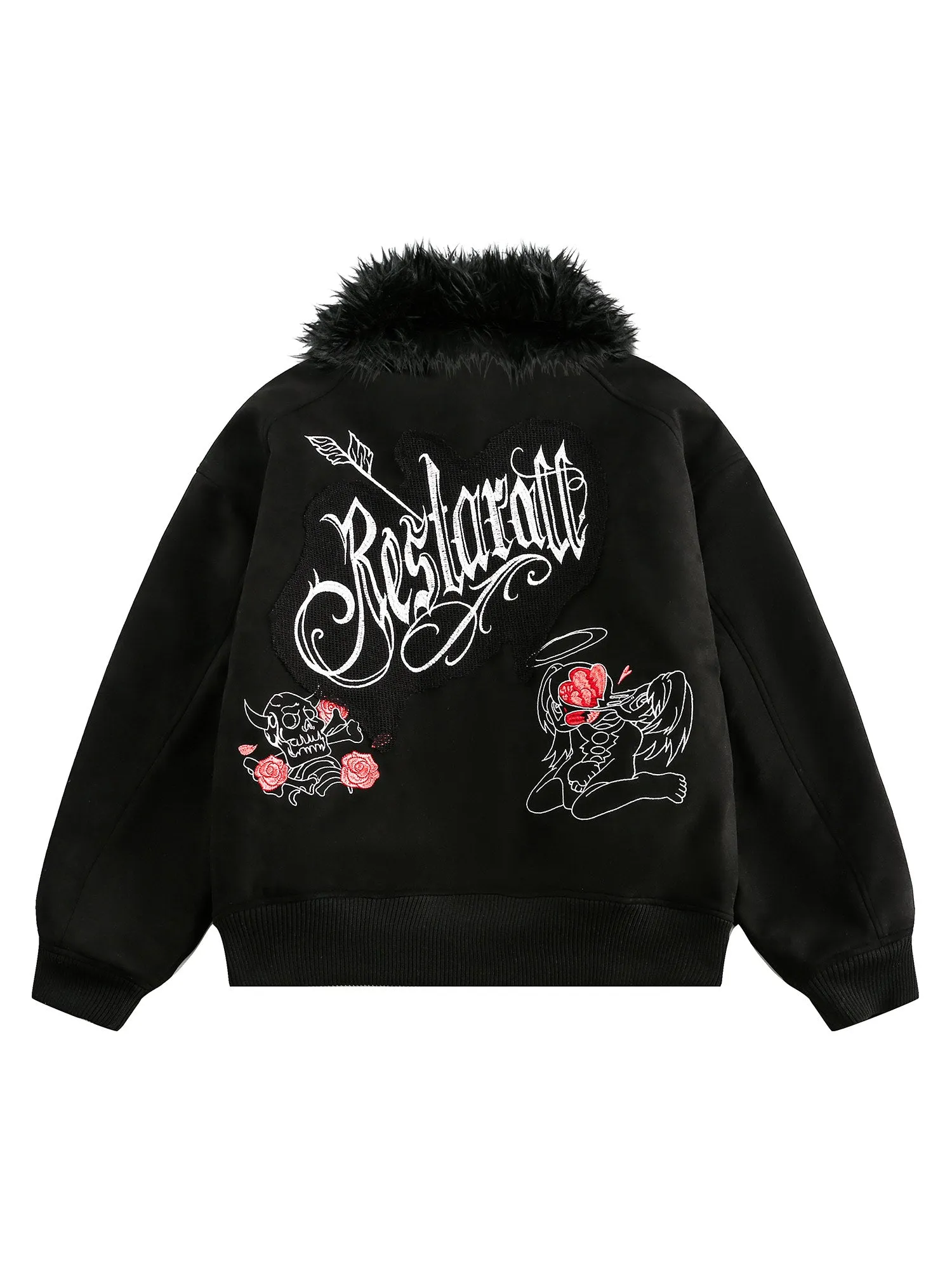 Thesupermade Fur Collar Metal Button Quilted Jacket sold by Thesupermade product image thumbnail 2