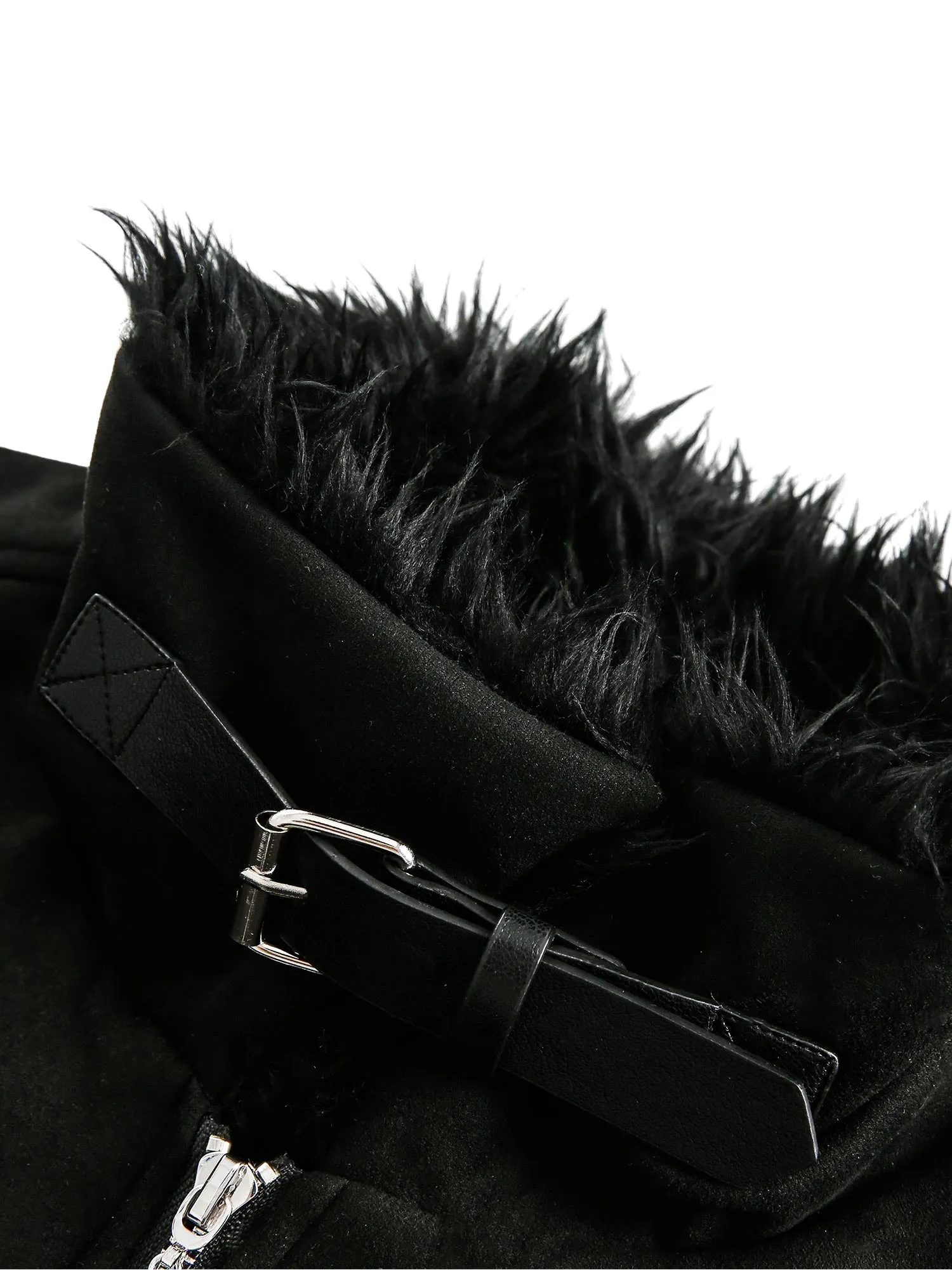 Thesupermade Fur Collar Metal Button Quilted Jacket sold by Thesupermade product image thumbnail 3