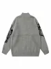 Thesupermade Lightning Graphic Imitation Mink Fur Zip Up Sweater sold by Thesupermade