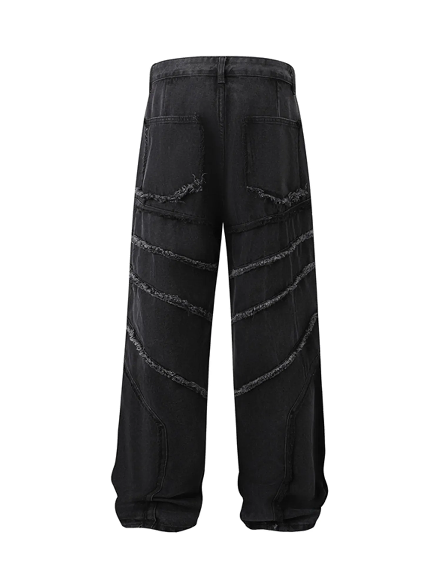 Thesupermade Distressed Raw Edge Jeans sold by Thesupermade product image thumbnail 4