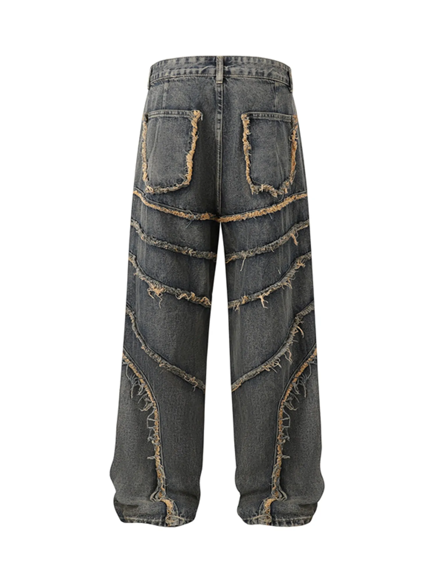 Thesupermade Distressed Raw Edge Jeans sold by Thesupermade product image thumbnail 2