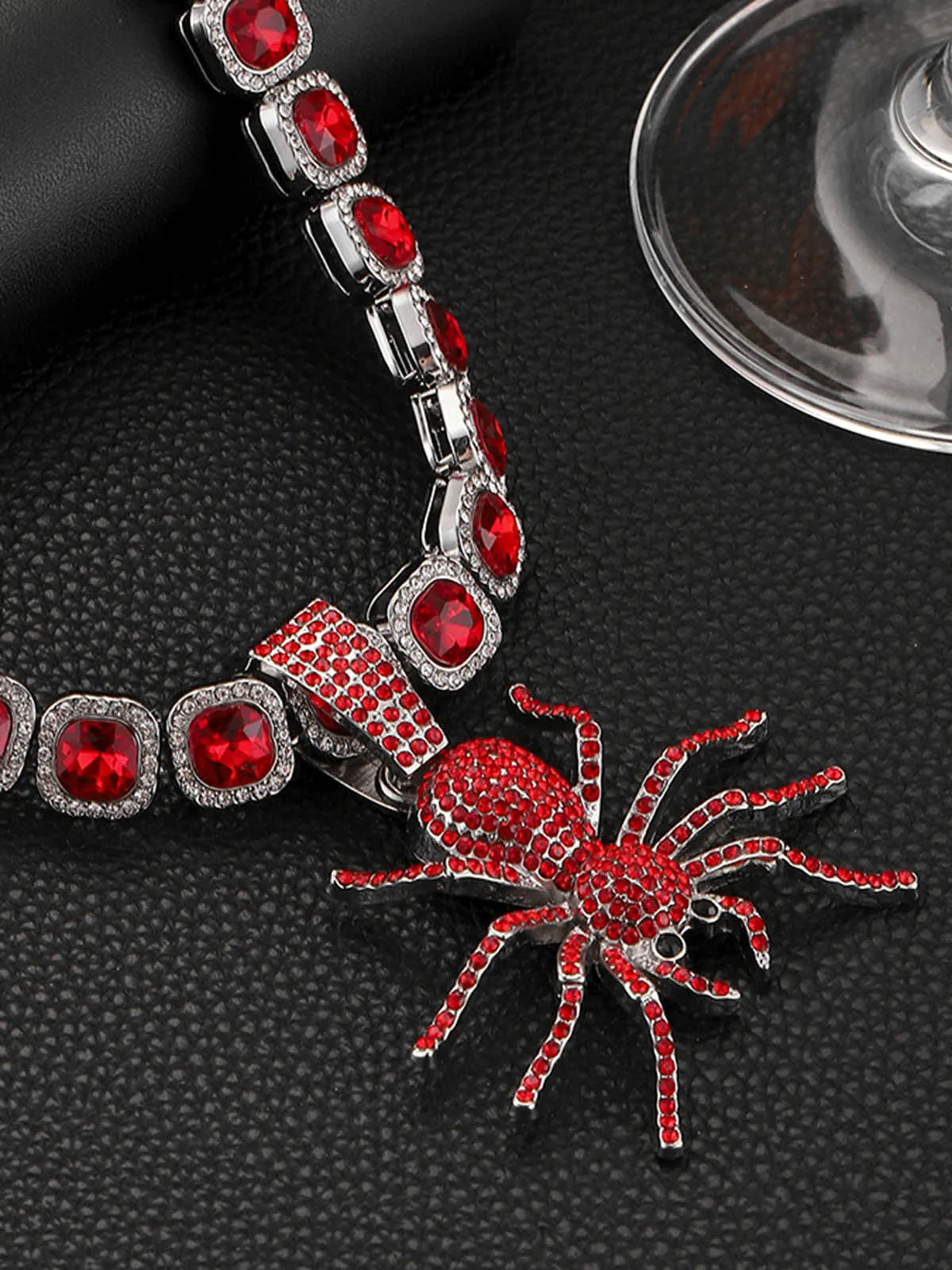 Thesupermade Punk Style Red Spider Cuban Necklace sold by Thesupermade product image thumbnail 5