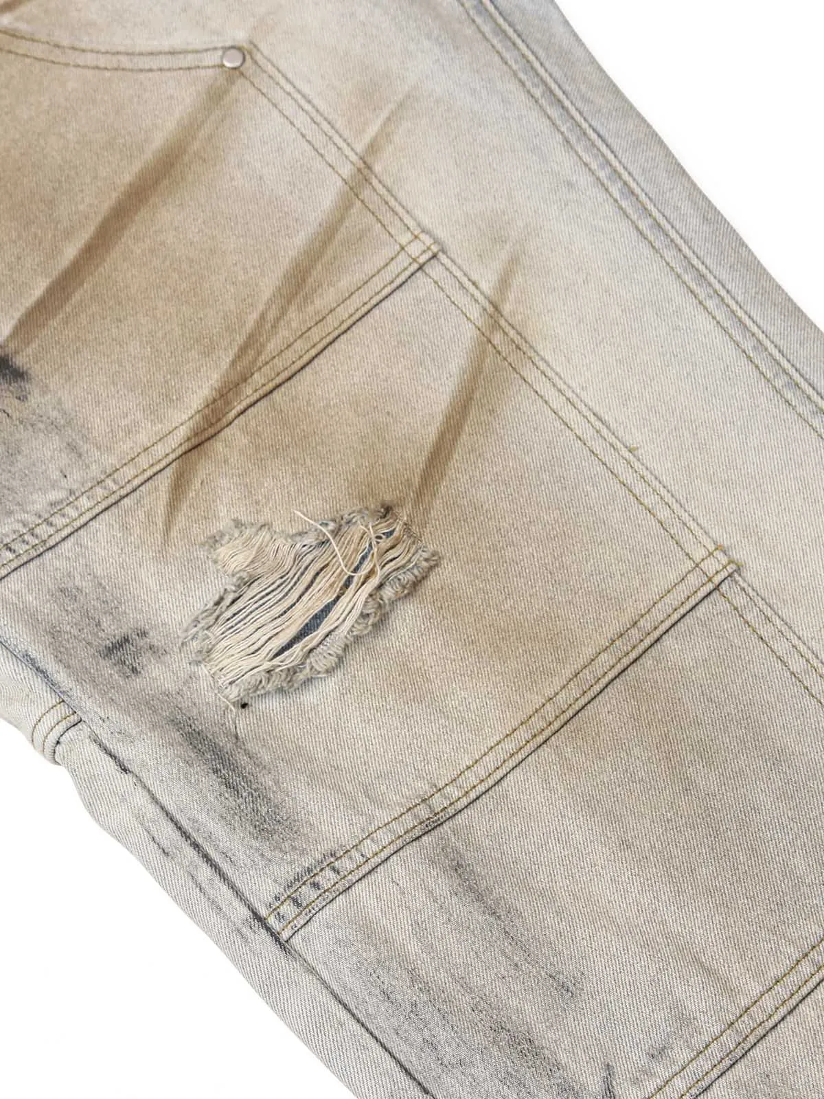 Thesupermade Washed Mud-Dye Straight Jeans sold by Thesupermade product image thumbnail 5