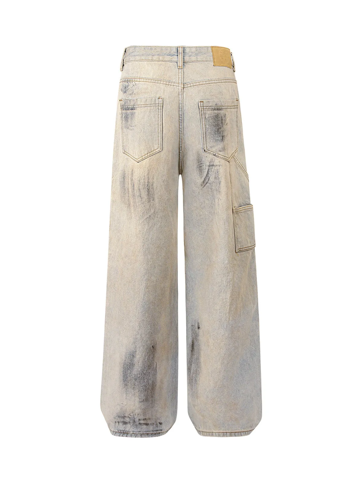Thesupermade Washed Mud-Dye Straight Jeans sold by Thesupermade product image thumbnail 2