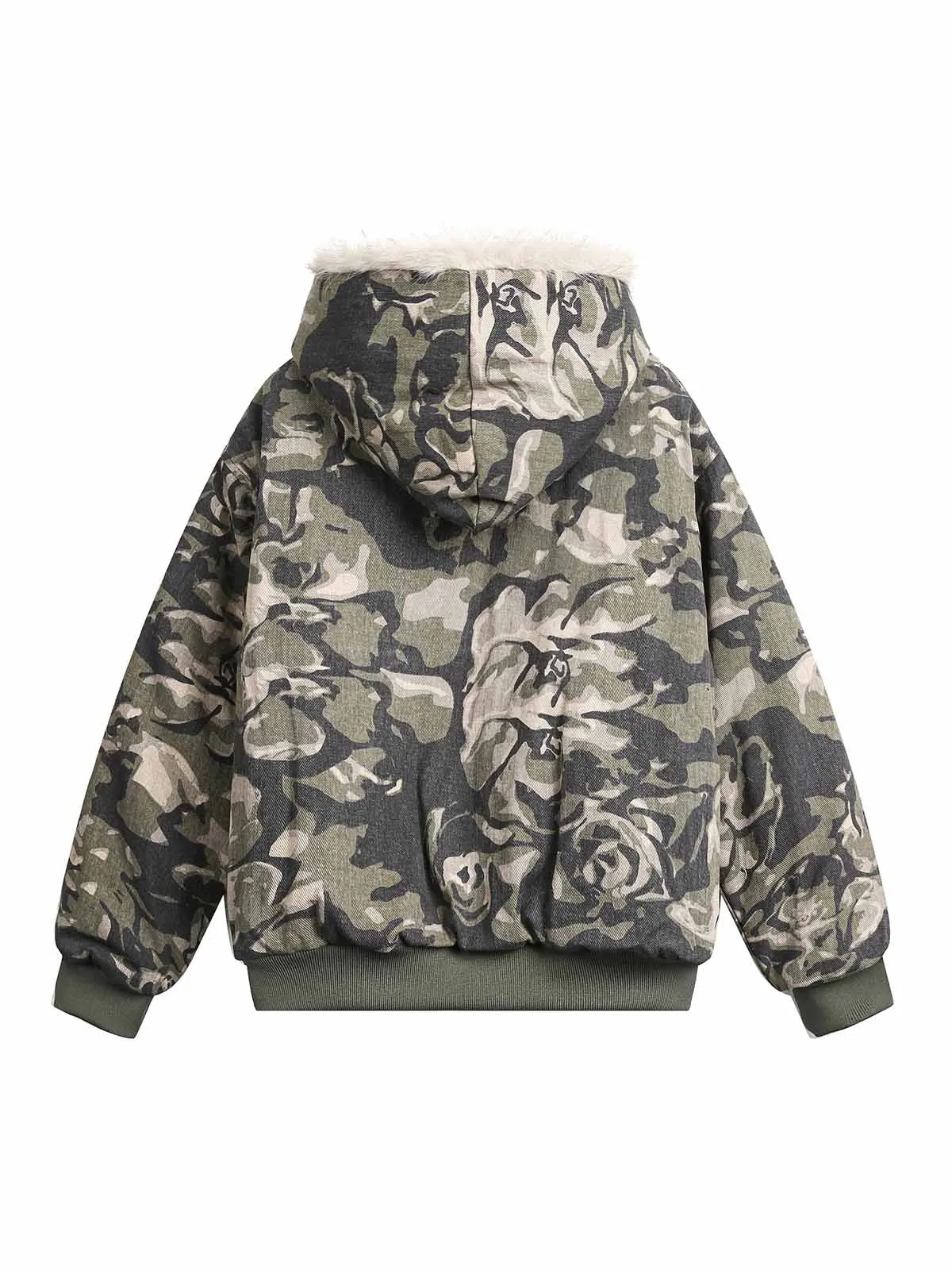 Thesupermade Camouflage Fur Hooded Jacket - 2353 sold by Thesupermade product image thumbnail 3