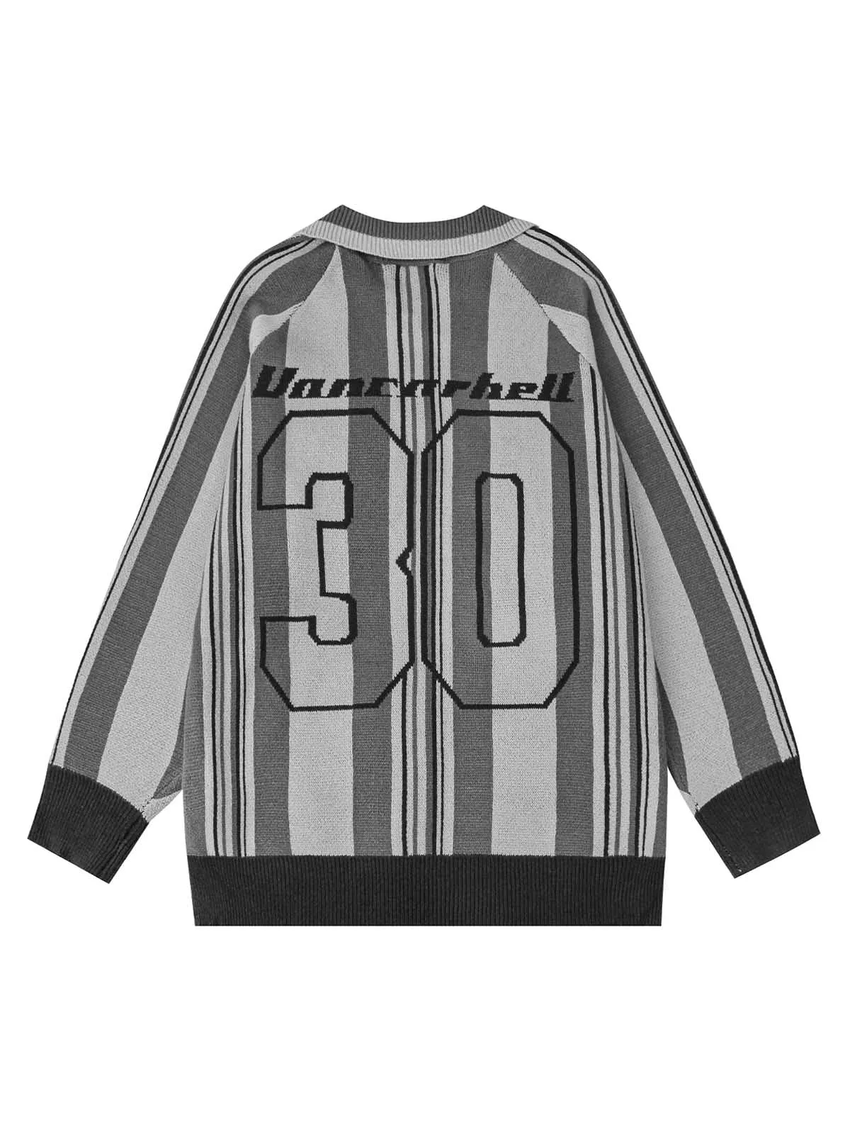 Thesupermade Striped Embroidered Knit Polo Sweater sold by Thesupermade product image thumbnail 2