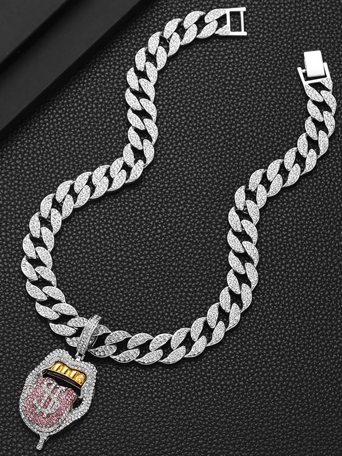 Thesupermade Hip Hop Diamond Tongue Cuban Necklace sold by Thesupermade