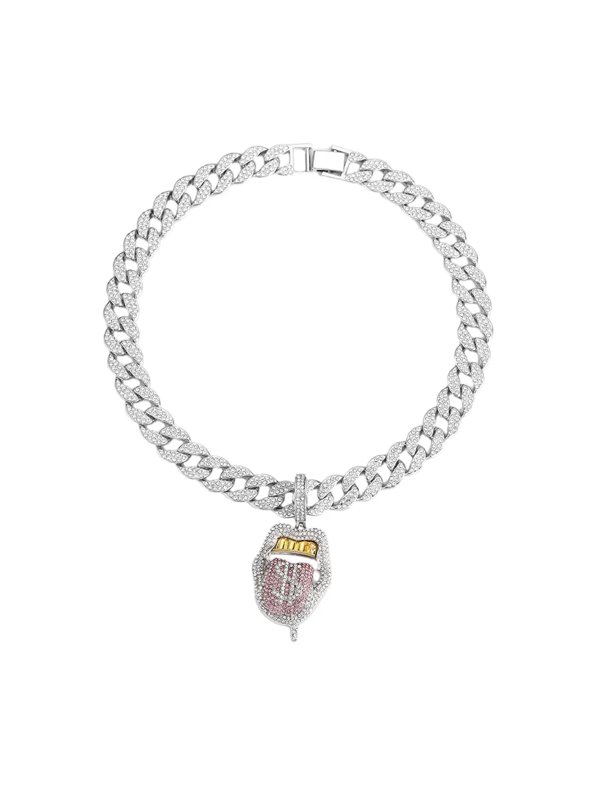 Thesupermade Hip Hop Diamond Tongue Cuban Necklace sold by Thesupermade product image thumbnail 2