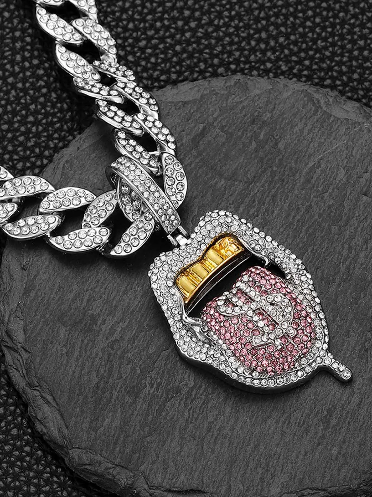 Thesupermade Hip Hop Diamond Tongue Cuban Necklace sold by Thesupermade product image thumbnail 3
