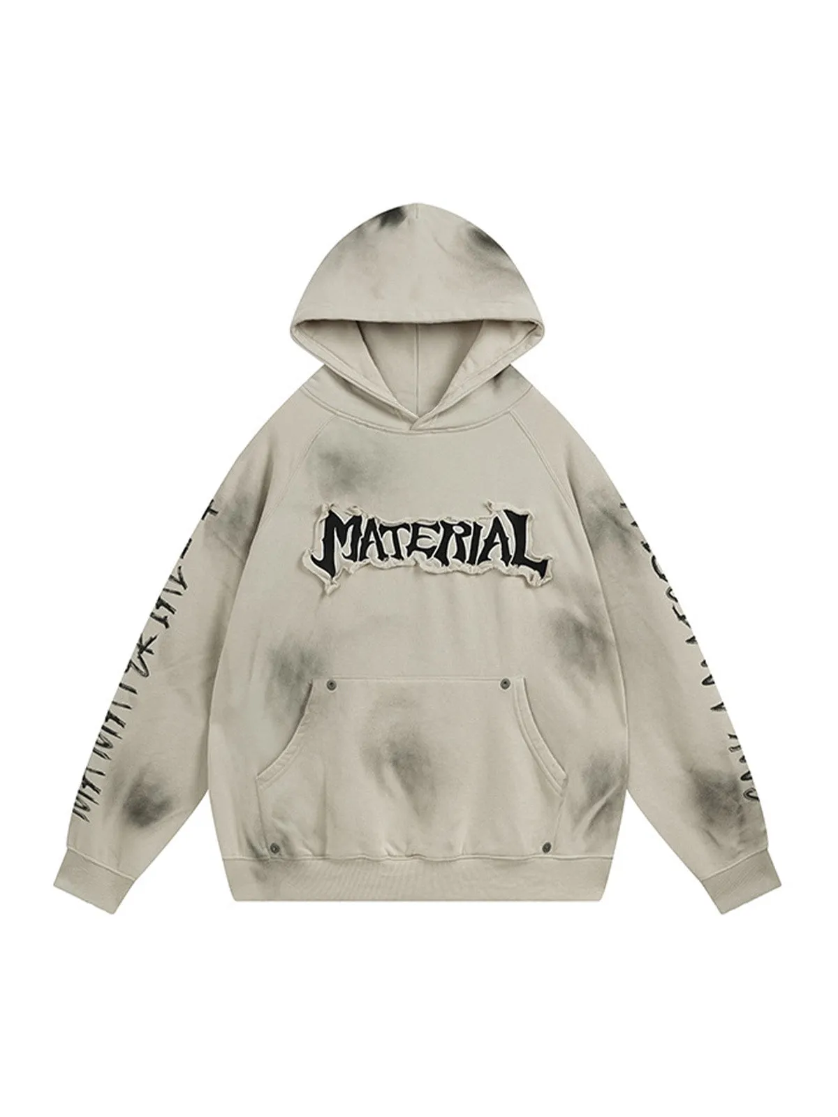 Wasteland Washed Patched Embroidered Hoodie sold by Thesupermade product image thumbnail 2