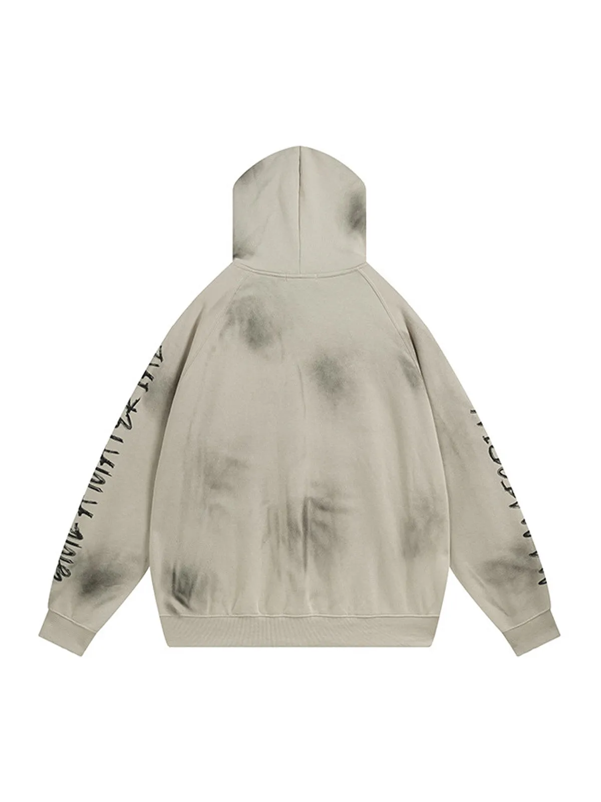Thesupermade Wasteland Washed Patched Embroidered Hooded Sweatshirt sold by Thesupermade product image thumbnail 4