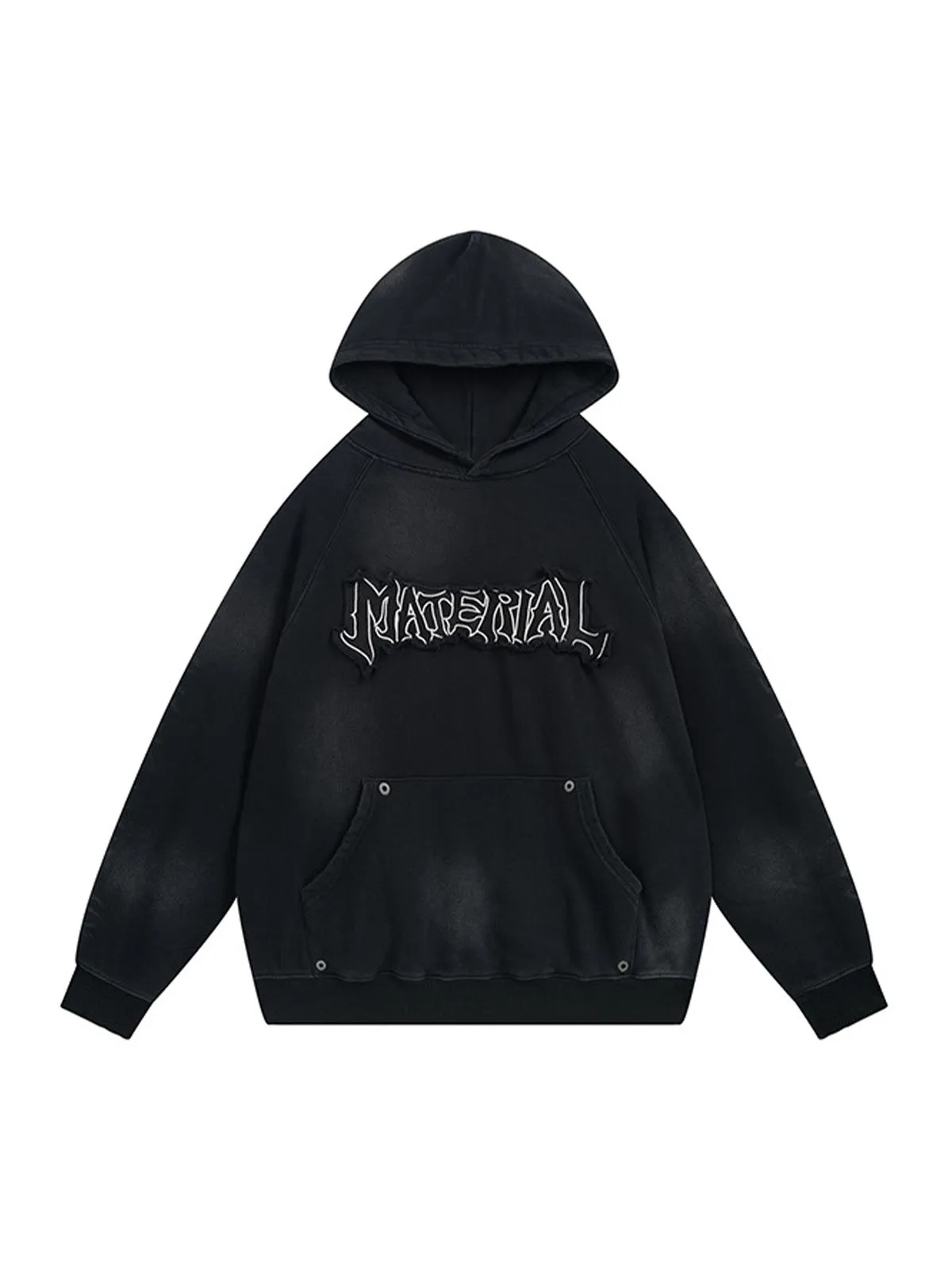 Thesupermade Wasteland Washed Patched Embroidered Hooded Sweatshirt sold by Thesupermade product image thumbnail 2