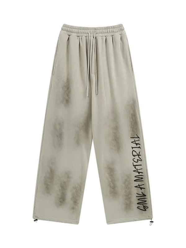 Thesupermade Wasteland Distressed Embroidered Sweatpants sold by Thesupermade