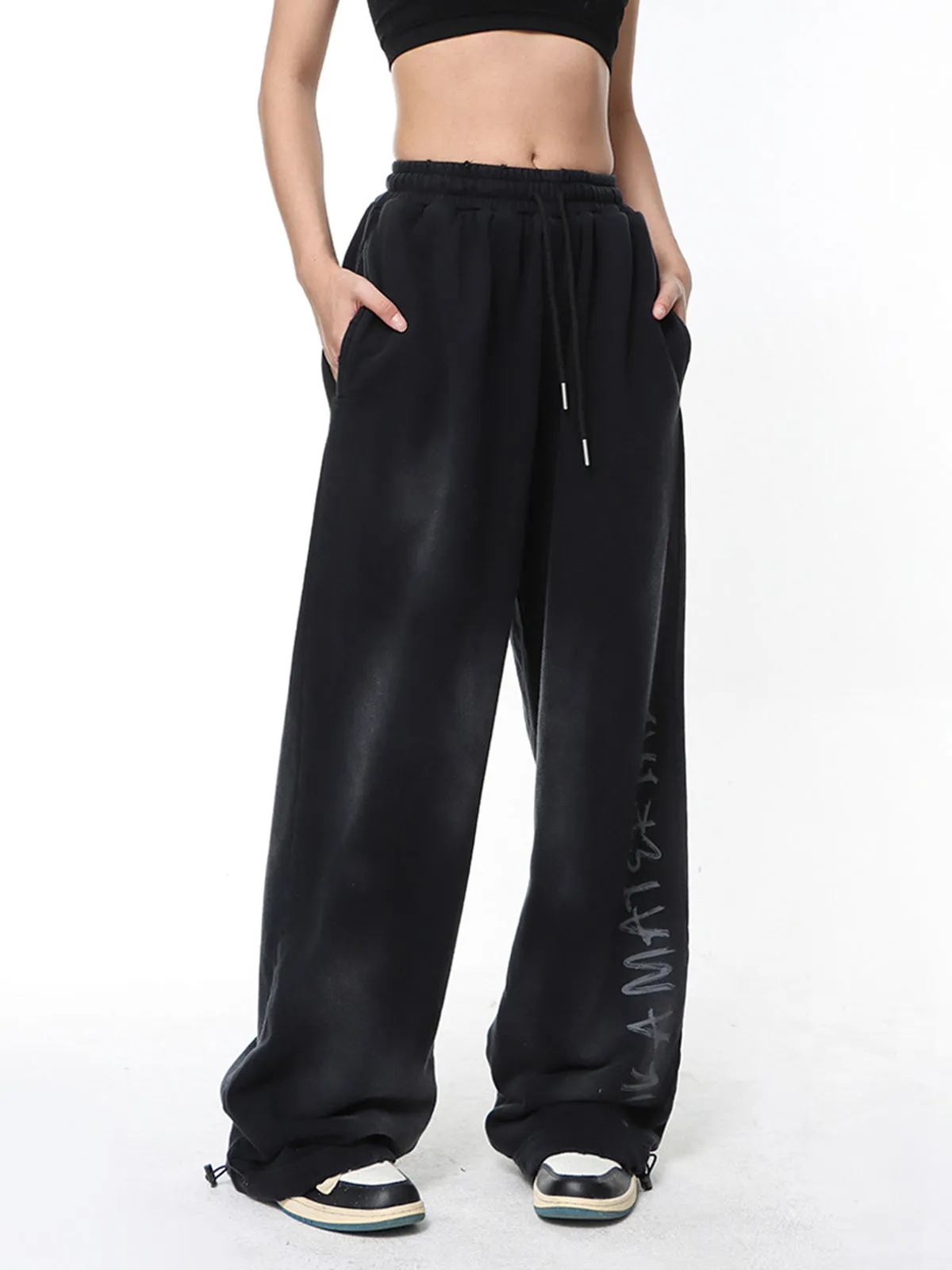 Thesupermade Wasteland Distressed Embroidered Sweatpants sold by Thesupermade product image thumbnail 4