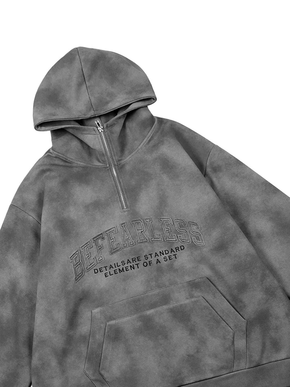 Thesupermade Embroidered Tie-dye Fleece Hoodie sold by Thesupermade product image thumbnail 4