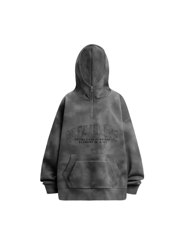 Thesupermade Embroidered Tie-dye Fleece Hoodie sold by Thesupermade