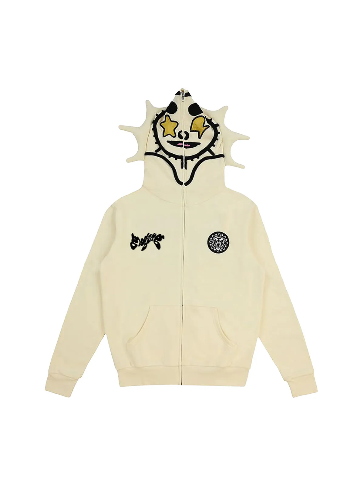 Thesupermade Skull Print Zipper Hooded Jacket sold by Thesupermade product image thumbnail 2