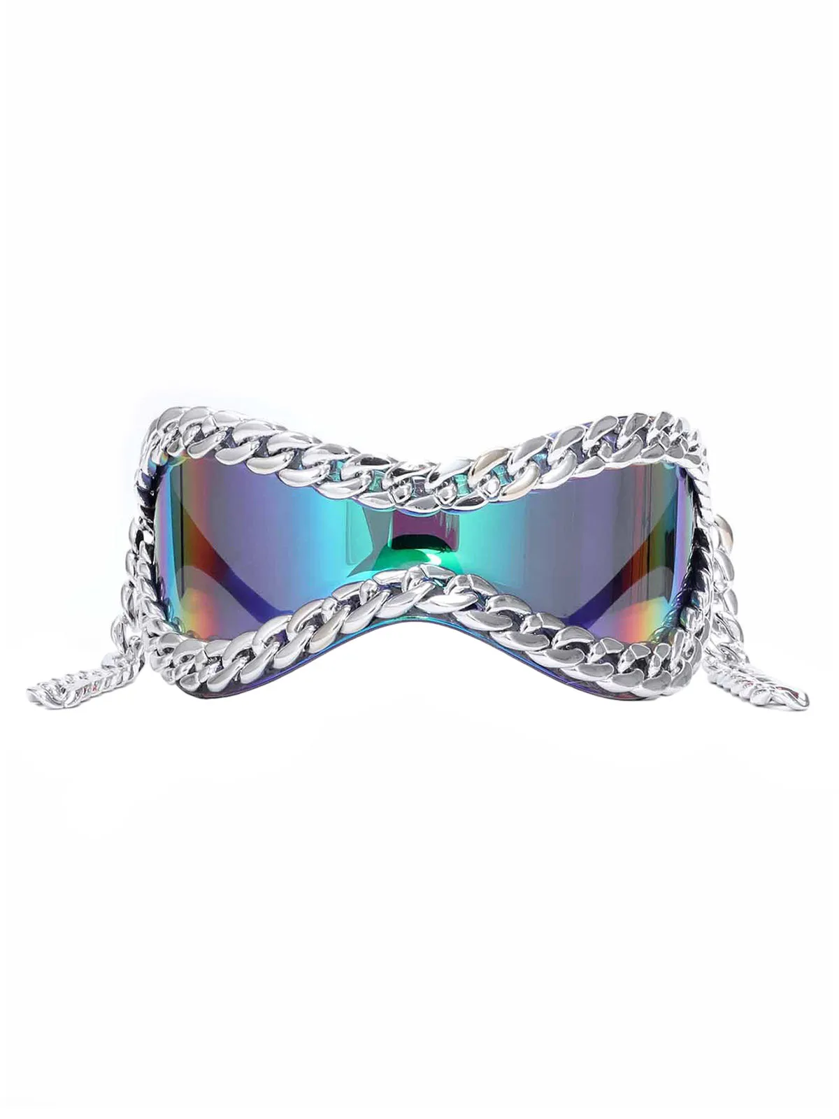 Thesupermade Large Frame Metal Chain Sunglasses sold by Thesupermade product image thumbnail 5